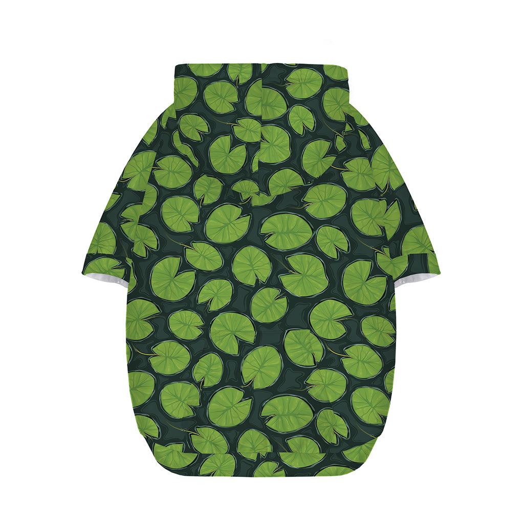 Water Lily Pads Pattern Print Dog Zip Up Hoodie