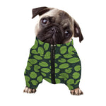 Water Lily Pads Pattern Print Dog Zip Up Jacket