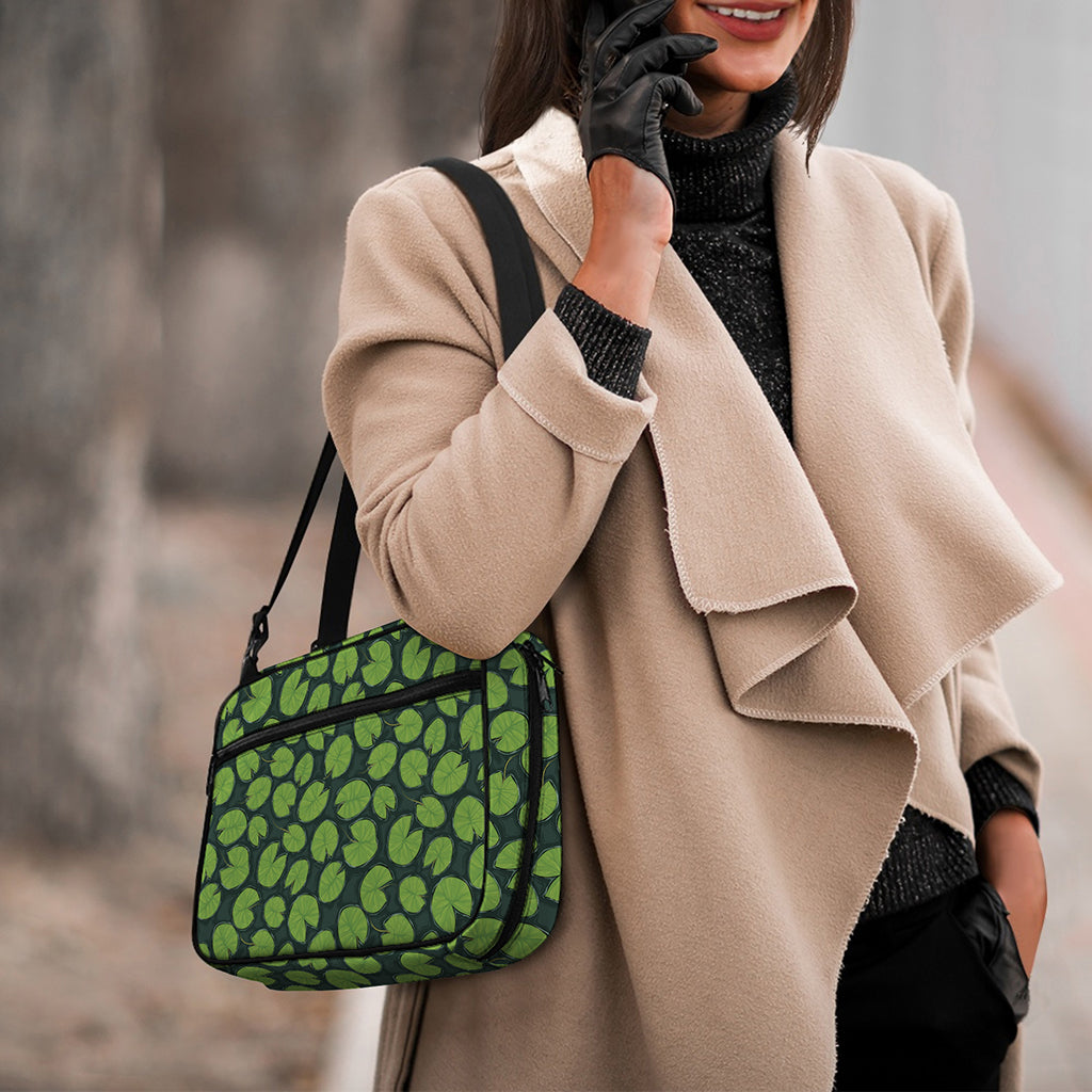Water Lily Pads Pattern Print Double Strap Bible Bag