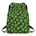 Water Lily Pads Pattern Print Drawstring Backpack