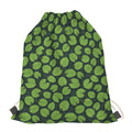 Water Lily Pads Pattern Print Drawstring Bag