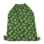 Water Lily Pads Pattern Print Drawstring Bag