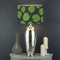 Water Lily Pads Pattern Print Drum Lamp Shade
