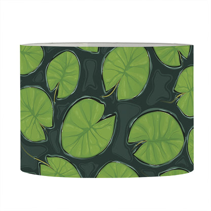 Water Lily Pads Pattern Print Drum Lamp Shade