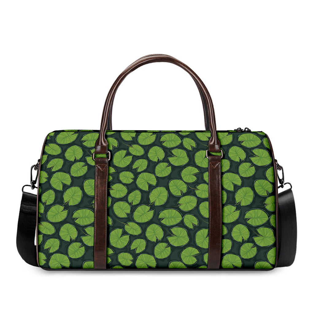 Water Lily Pads Pattern Print Duffle Bag