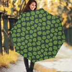 Water Lily Pads Pattern Print Foldable Umbrella