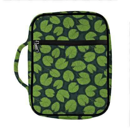 Water Lily Pads Pattern Print Front Pocket Bible Bag