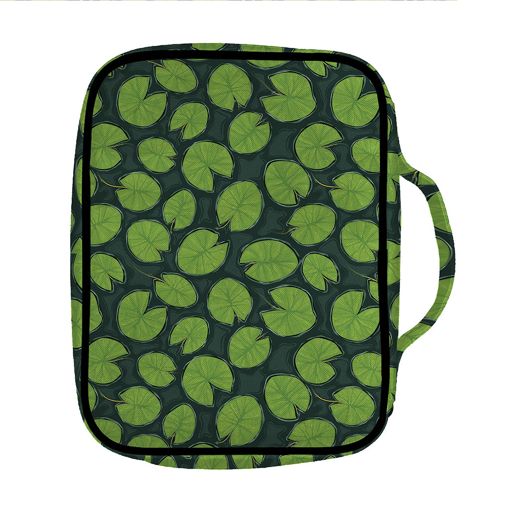 Water Lily Pads Pattern Print Front Pocket Bible Bag