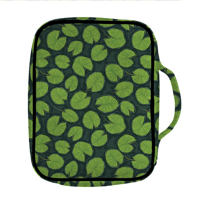 Water Lily Pads Pattern Print Front Pocket Bible Bag