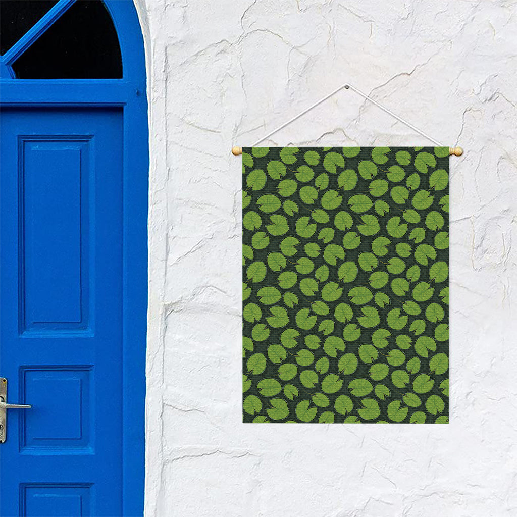 Water Lily Pads Pattern Print Garden Flag