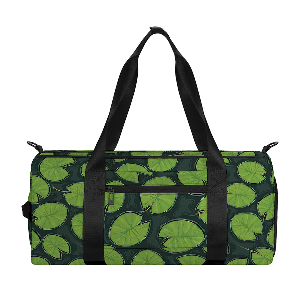 Water Lily Pads Pattern Print Gym Bag