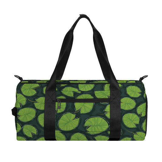 Water Lily Pads Pattern Print Gym Bag