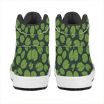 Water Lily Pads Pattern Print High Top Leather Sneakers