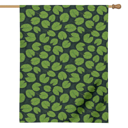 Water Lily Pads Pattern Print House Flag