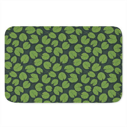 Water Lily Pads Pattern Print Indoor Door Mat