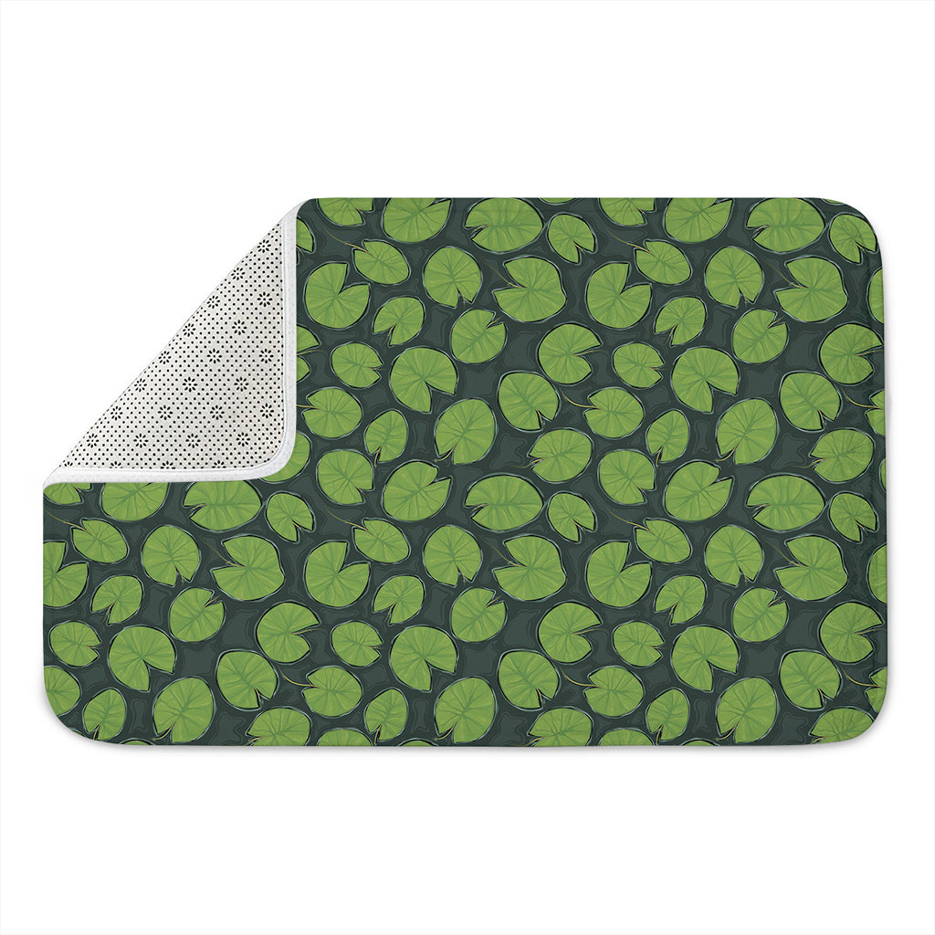 Water Lily Pads Pattern Print Indoor Door Mat