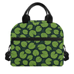 Water Lily Pads Pattern Print Insulated Lunch Bag