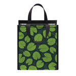 Water Lily Pads Pattern Print Insulated Lunch Tote