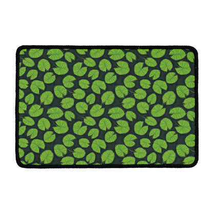Water Lily Pads Pattern Print Kitchen Mat