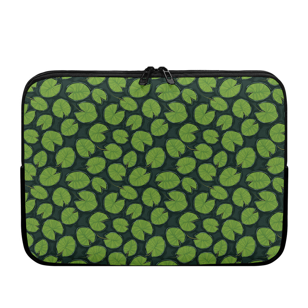 Water Lily Pads Pattern Print Laptop Sleeve