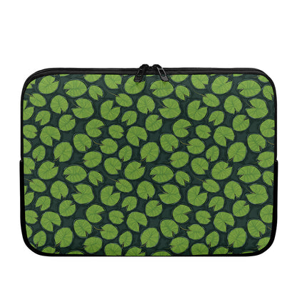 Water Lily Pads Pattern Print Laptop Sleeve