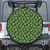 Water Lily Pads Pattern Print Leather Spare Tire Cover