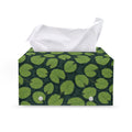 Water Lily Pads Pattern Print Leather Tissue Box Cover
