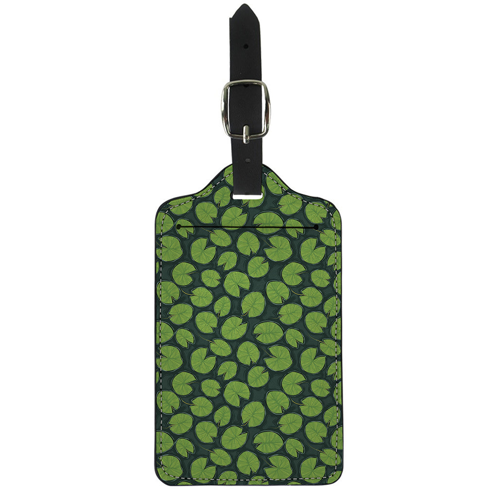 Water Lily Pads Pattern Print Luggage Tag