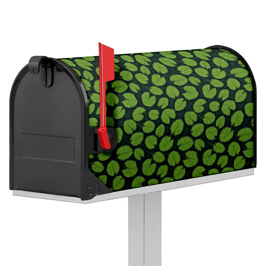 Water Lily Pads Pattern Print Mailbox Cover
