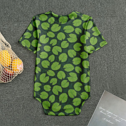 Water Lily Pads Pattern Print Men's Bodysuit