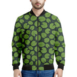 Water Lily Pads Pattern Print Men's Bomber Jacket