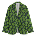 Water Lily Pads Pattern Print Men's Cotton Blazer