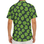 Water Lily Pads Pattern Print Men's Deep V-Neck Shirt