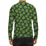 Water Lily Pads Pattern Print Men's Long Sleeve Rash Guard