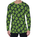 Water Lily Pads Pattern Print Men's Long Sleeve T-Shirt