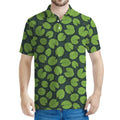 Water Lily Pads Pattern Print Men's Polo Shirt