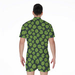 Water Lily Pads Pattern Print Men's Rompers