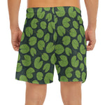Water Lily Pads Pattern Print Men's Split Running Shorts