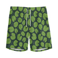 Water Lily Pads Pattern Print Men's Athletic Shorts