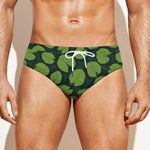 Water Lily Pads Pattern Print Men's Swim Briefs