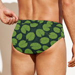 Water Lily Pads Pattern Print Men's Swim Briefs