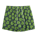 Water Lily Pads Pattern Print Mesh Shorts