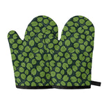 Water Lily Pads Pattern Print Oven Mitts
