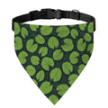Water Lily Pads Pattern Print Over The Collar Dog Bandana