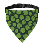 Water Lily Pads Pattern Print Over The Collar Dog Bandana