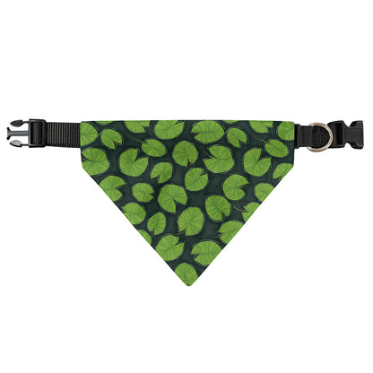 Water Lily Pads Pattern Print Over The Collar Dog Bandana
