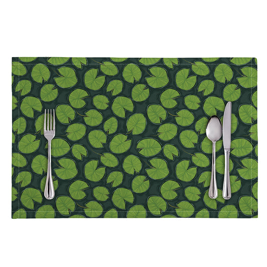 Water Lily Pads Pattern Print Placemat