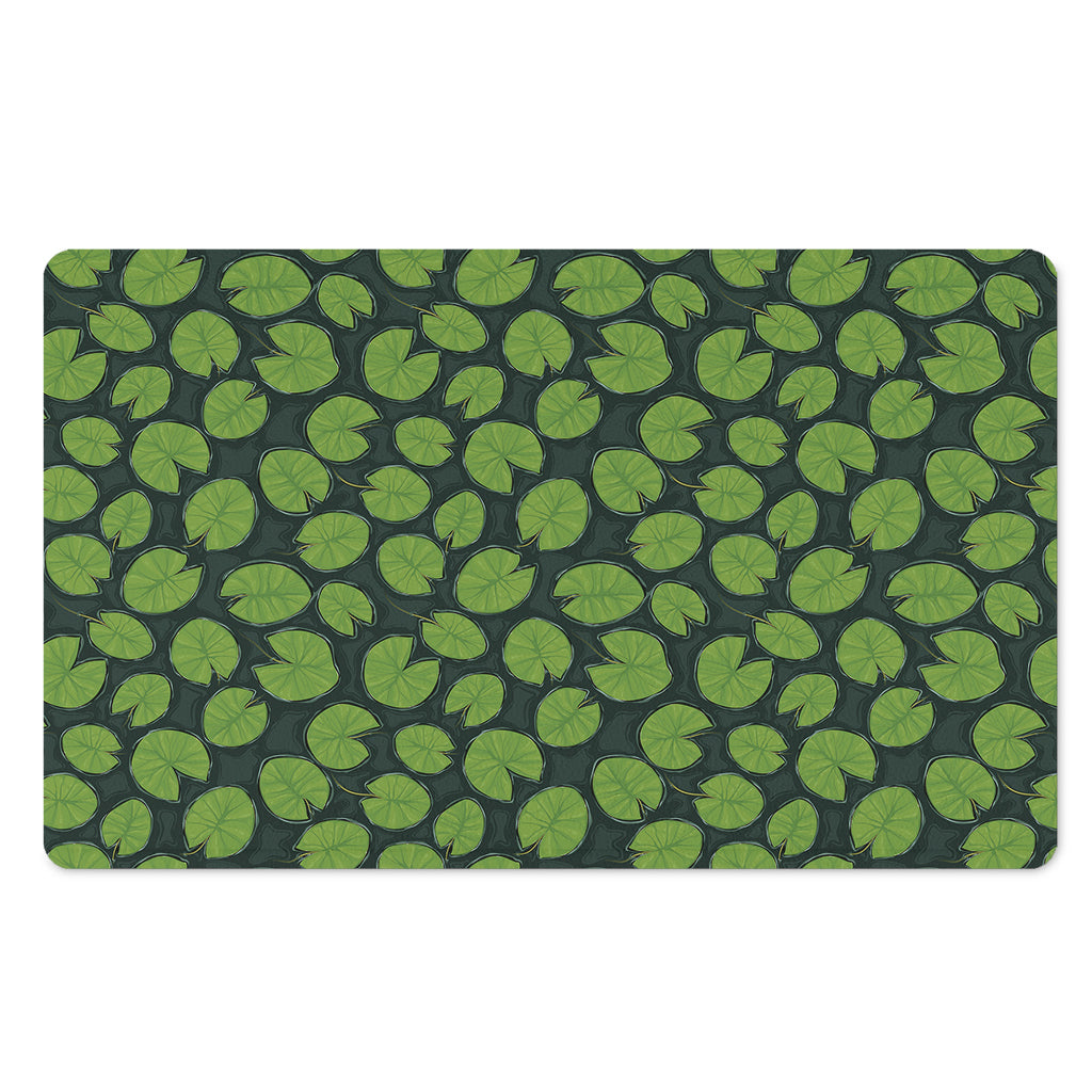 Water Lily Pads Pattern Print Polyester Doormat