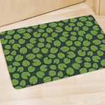 Water Lily Pads Pattern Print Polyester Doormat