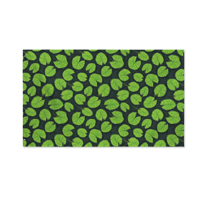 Water Lily Pads Pattern Print Polyester Flag